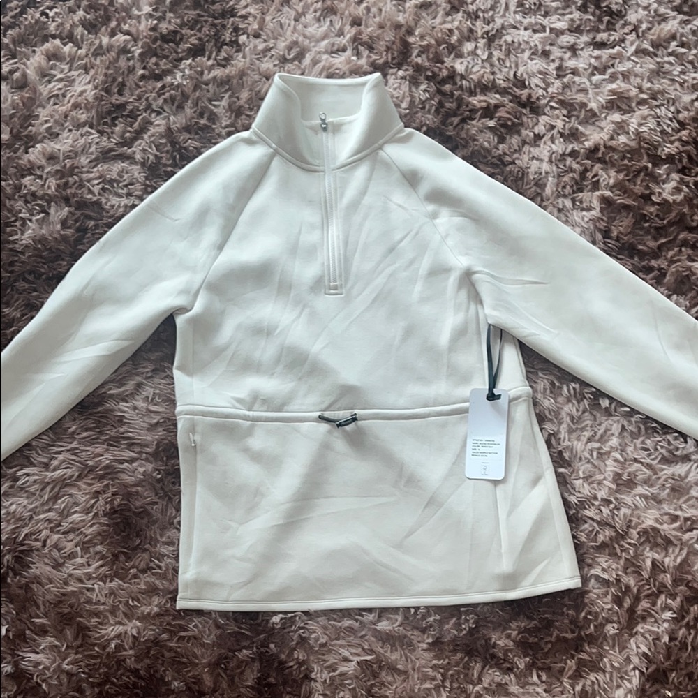 Varley Cream Quarter-Zip Pullover